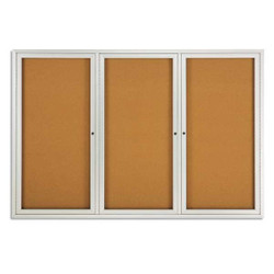 Quartet Enclosed Bulletin Board,48" x 72" 2367GGS