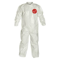Dupont Coveralls,2XL,White,Tychem(R) 4000,PK12 SL125BWH2X001200