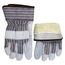 Mcr Safety Leather Gloves,Gray,L,PR 1400KL