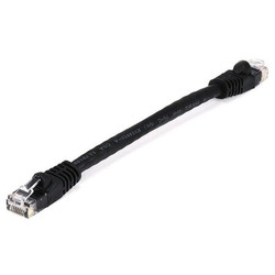 Monoprice Patch Cord,Cat 5e,Booted,Black,0.5 ft. 4974