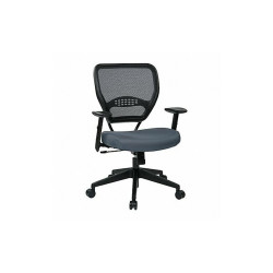 Office Star Desk Chair,Fabric,Gray,19 to 23" Seat Ht  55-7N17-226