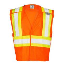 Kishigo Breakaway Hi Vis Vest,Class 2,4XL,Orange 1176-4X