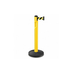 Lavi Barrier Post,38-1/4" H,Yellow  80-5000R/YL/SF