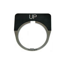 Eaton LegendPlate, Up, White/Black, Half-Round 10250TM35