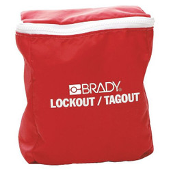 Brady Lockout Pouch,Unfilled,Red  50979