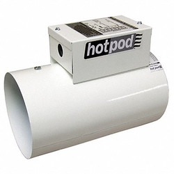 Hotpod White Steel 10.5"L,10.4"H Duct Fan Heatr HP8-1440120-2T