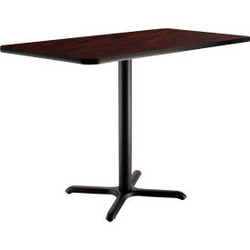 Interion Counter Height Restaurant Table 48""L x 30""W x 36""H Mahogany