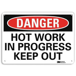 Lyle Danger Sign,10 in x 14 in,Plastic U3-1663-NP_14X10