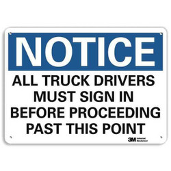 Lyle Notice Sign,10 inx14 in,Aluminum U5-1056-RA_14X10