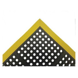 Notrax Drainage Mat,Black wYlwBrdr,3ft4"x5ft4"  34L281