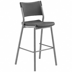 National Public Seating Cafe Height Stool,42"H,17"W,Charcoal CTS30
