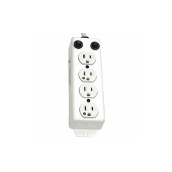 Tripp Lite Outlet Strip,4 Outlet,15A,6-5/16" L,Wht PS-407-HG-OEM