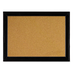 Quartet® Cork Bulletin Board with Black Frame, 17 x 11, Tan Surface 79279