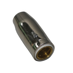 Quick Tip MIG Nozzle, Threaded, 5/8 in Bore, For Series 1 Tip, Plated Copper