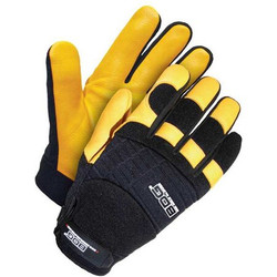 Bdg Gloves,Black/Yellow,Slip-On,XL 20-1-10609-XL