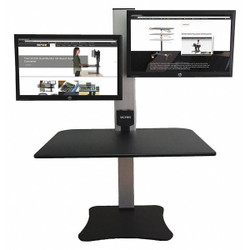 Victor Technology Electric Dual Monitor Standing Desk,28"W  DC450