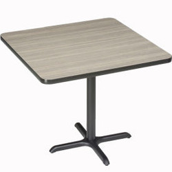 Interion 42"" Square Bar Height Restaurant Table Charcoal