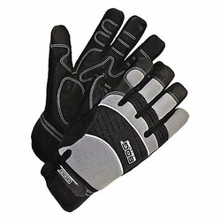 Bdg Mechanics Gloves,Black/Gray,Slip-On,M 20-1-10008-M