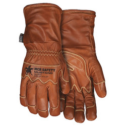 Mcr Safety Leather Gloves,Brown,2XL,PR MU36211XXL