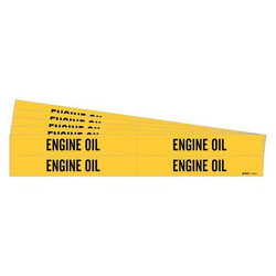 Brady Pipe Marker,Black,Engine Oil,PK5 8786-4-PK