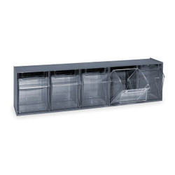 Quantum Storage Systems Tip-Out Bin,Gray,Unfinished,6 1/2 in QTB305GY