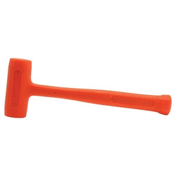 COMPO-CAST Slimline Head Soft-Face Hammer, 14 oz Head, 1-19/64 in dia, 10-1/2 in Handle L, Orange