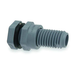 Hayward Flow Control Bulkhead Tank Fitting,EPDM,4"L,CPVC BFA2012TES