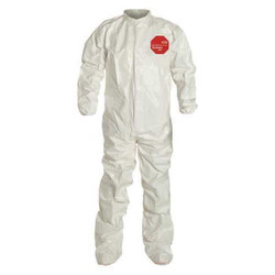 Dupont Coveralls,4XL,Wht,Tychem 4000,PK4 SL121TWH4X000400