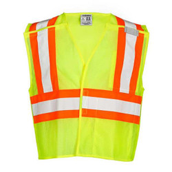 Kishigo Breakaway Hi Vis Vest,Class 2,M,Lime 1174-M