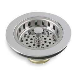 Manufacturer Varies SinkStrainer,D3-1/2"to4",Brass,Chrome 1PPF4