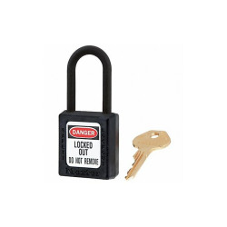Master Lock Lockout Padlock,KA,Black,1-3/4"H,PK12 406KAS12BLK