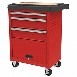Westward Rolling Tool Cabinet, Red,Light Duty 31CE55