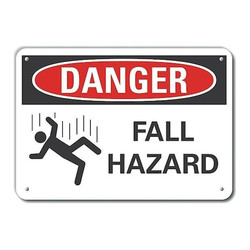 Lyle Danger Sign,7 in x 10 in,Aluminum  LCU4-0253-RA_10X7