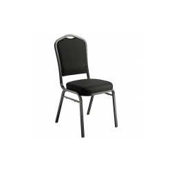 National Public Seating Stack Chair,Black Fabric,Black Frame 9360-BT