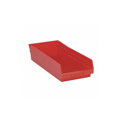 Quantum Storage Systems Shelf Bin,Red,Polypropylene,4 in QSB108RD