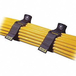 Rip-Tie Hook-and-Loop Cinch Strap,10 in,Blk,PK10 NW-10-G10-BK