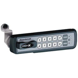 Compx Regulator Elect Keyless Lock,Keypad,1 1/2 in H REG-M-R-3-BLK