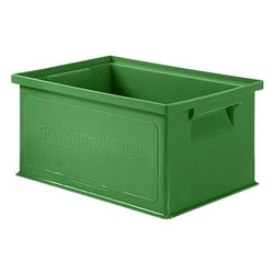 Ssi Schaefer Straight Wall Container,Green,Solid,HDPE 1463.130906GN1