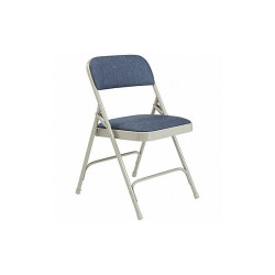 National Public Seating Folding Chair,Fabric,29-1/2in H,Gray,PK4 2205