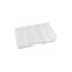 Flambeau Adj Comprt Bx,Dbl,Translucent,3 1/4 in T7004