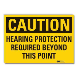 Lyle Hearing Caution Rflctv Label,10inx14in LCU3-0402-RD_14x10