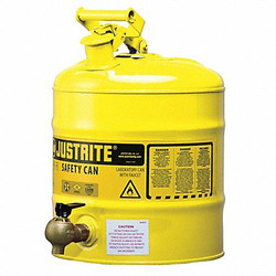 Justrite Type I Safety Can,5 gal,Ylw,16-7/8In H 7150240