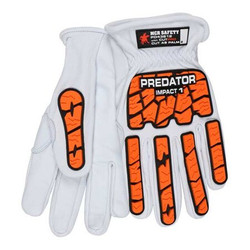 Predator Cut/Impact Resistant Glove,A9,L,White,PR PD43612L