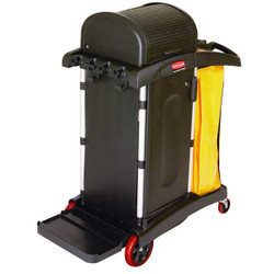 Rubbermaid Commercial Microfiber Janitor Cart,54"H,34 gal Cap. FG9T7500BLA