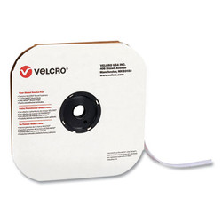 VELCRO® Brand Sticky-Back Fasteners, Loop Side, 0.63" x 75 ft, White 190821