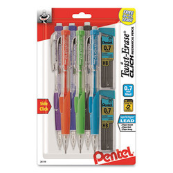 Pentel® PENCIL,0.7MM,TW ERS,6PK PD277TLBPS6M