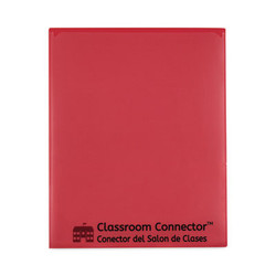 C-Line® Classroom Connector Folders, 11 x 8.5, Red, 25/Box 32004