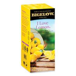 Bigelow® I Love Lemon Herbal Tea, 0.06 Oz Tea Bag, 28/box RCB003991