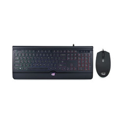 Adesso Backlit Gaming Keyboard and Mouse Combo, USB, Black AKB137CB