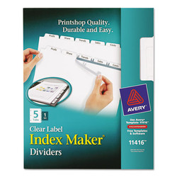 Avery® INDEX,MAKER,SNGL ST,5/TBS 11416